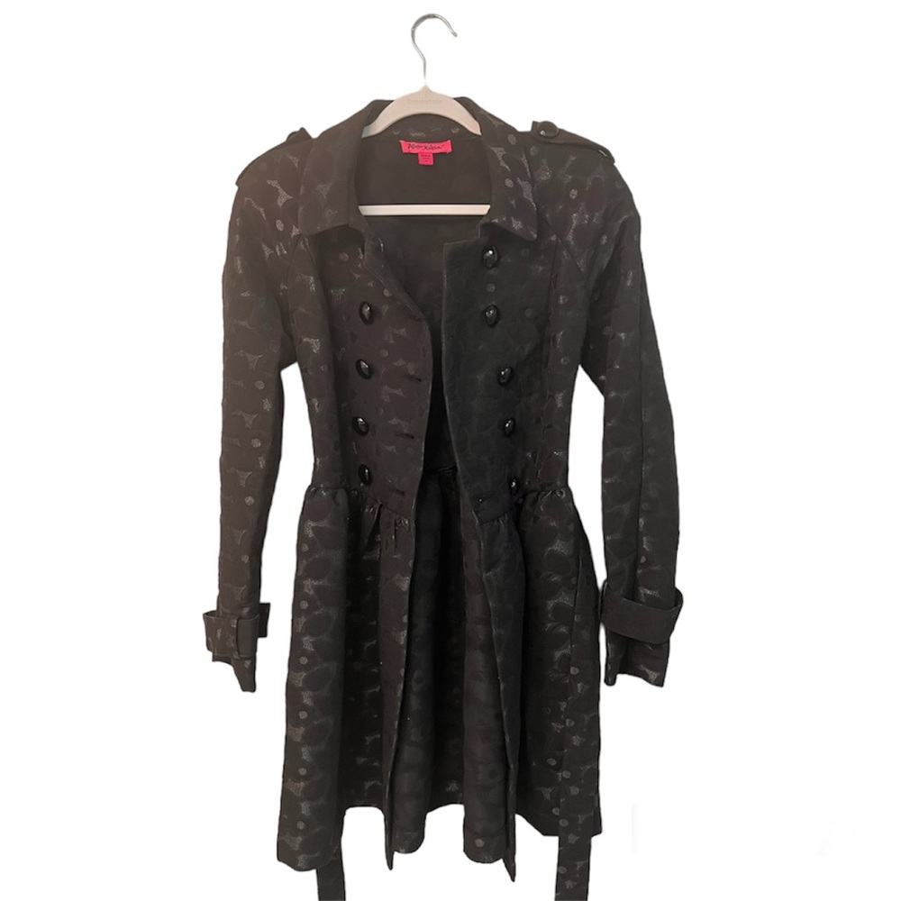 ☆ Betsey Johnson Black Trench Coat ☆